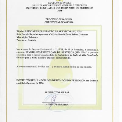 Credencial 003 2020 Irdp Instalaes De Gs